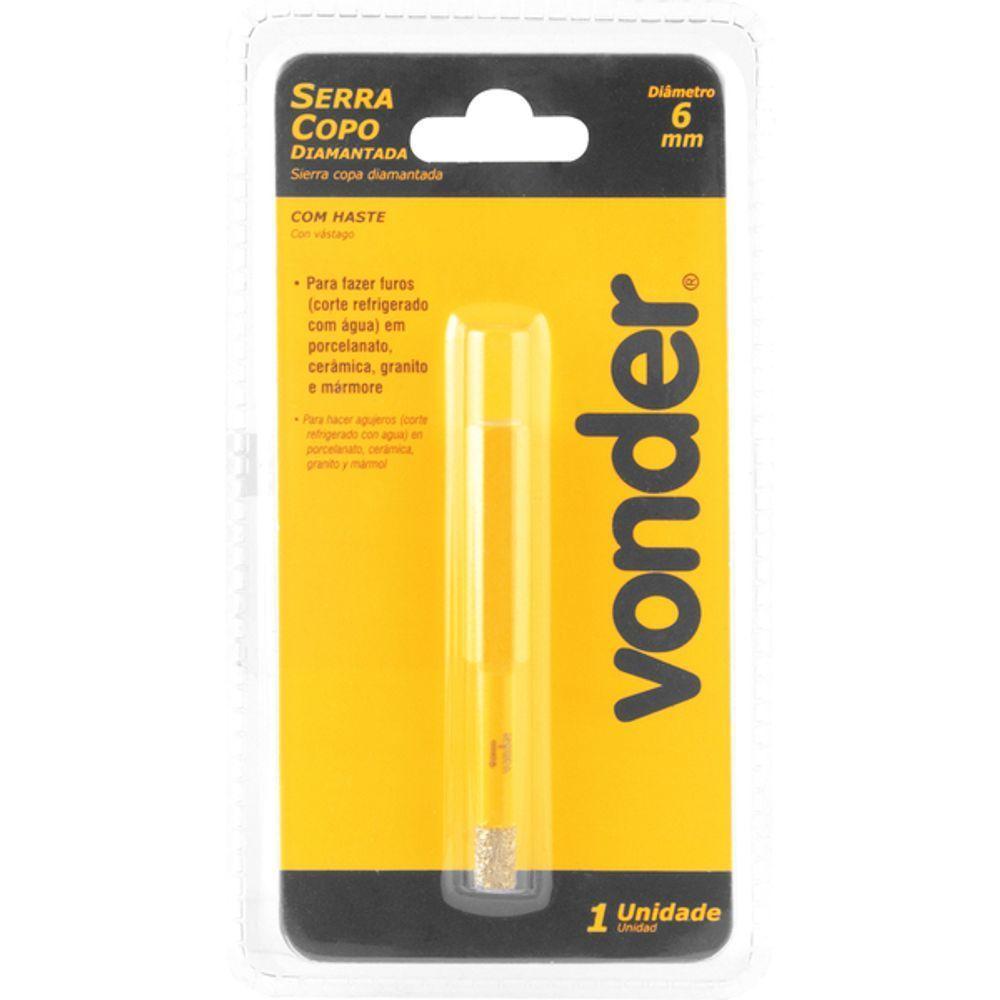 Serra Copo 6mm Diamantada Haste Vonder - 3