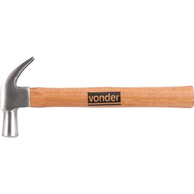 Martelo Unha 23mm Aço Forjado Polido Cabo Madeira Vonder