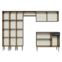 Armário De Cozinha Completa 261Cm Madesa 03 Rustic/Preto - 6