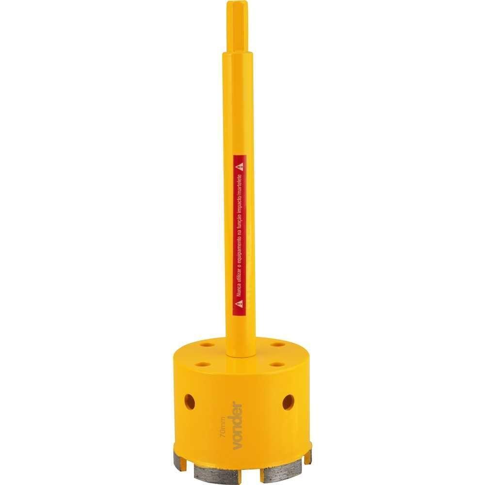 Serra Copo Diamantada 70mm Com Haste Para Alvenaria Vonder - 5