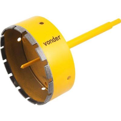 Serra Copo Diamantada 150mm Com Haste E Pino Guia - Vonder