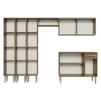 Armário De Cozinha Completa 261Cm Madesa 05 Rustic - 5