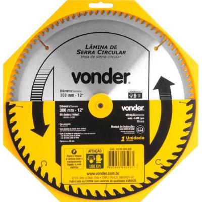 Lâmina Serra Circular Vídea 300x30x2,9mm 96d 4400 Rpm Vonder
