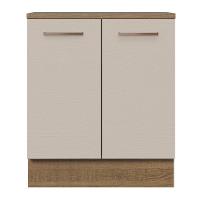 Balcão De Cozinha 70 Cm 2 Portas Rustic/crema Agata Madesa Rustic/crema - 7