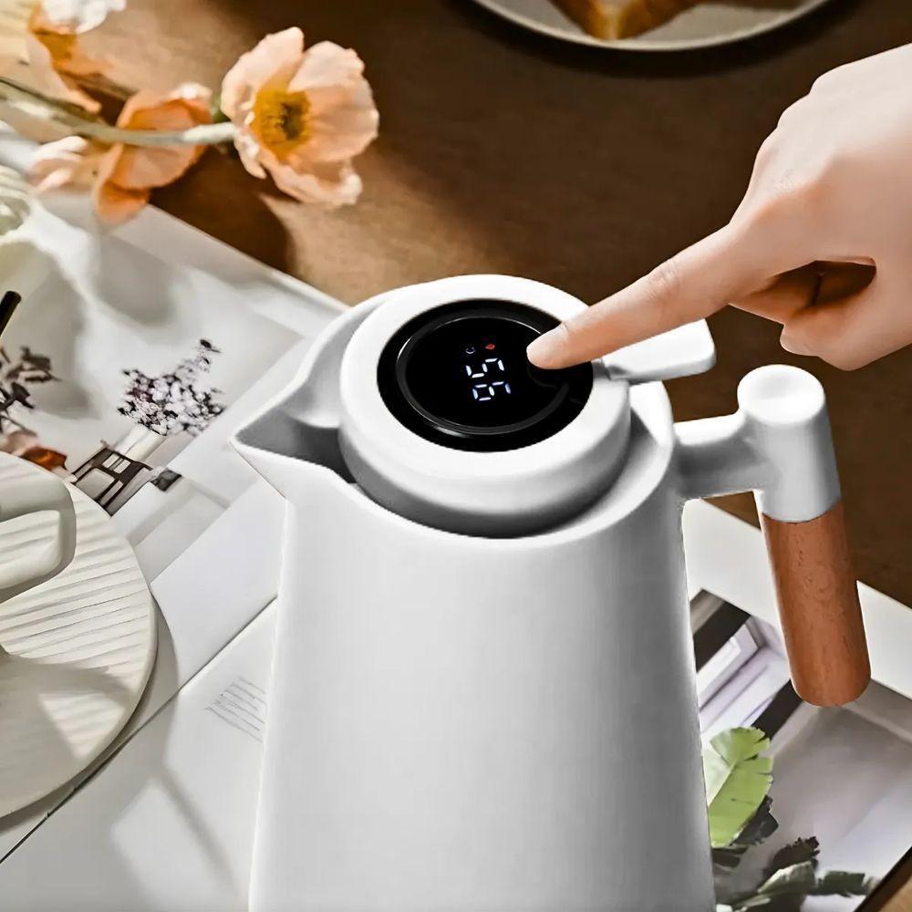 Garrafa Térmica Com Termômetro 1L Branco - 3