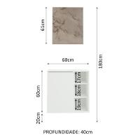 Armário Gabinete Com Espelho Para Banheiro 60cm Branco Madesa Branco - 7