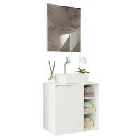 Armário Gabinete Com Espelho Para Banheiro 60cm Branco Madesa Branco - 8