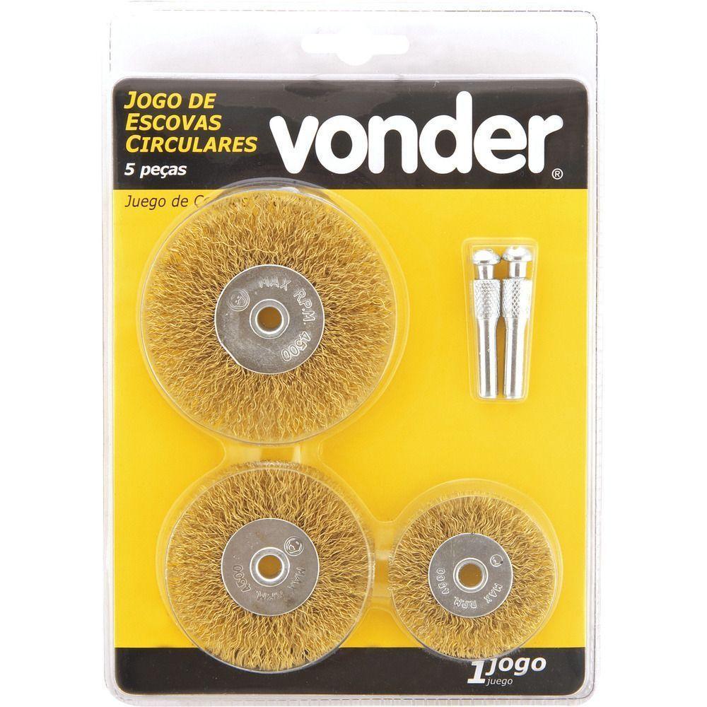 Jogo Escova Circular Ondulado Haste 1-4 Aço Carbono Latonad - 2