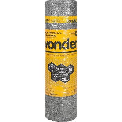 Tela Metálica Viveiro Hex Malha 1-2'' BWG26 0,8m 50m Vonder