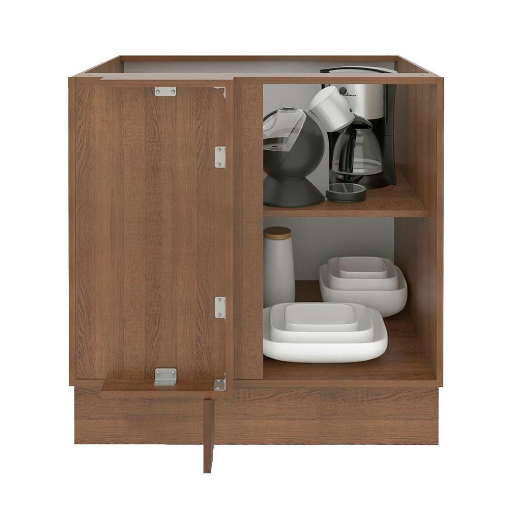 Balcão de Canto Madesa Lux 1 Porta Rustic/cinza - 3