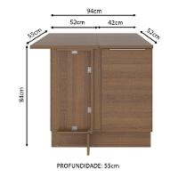 Balcão de Canto Stella 1 Porta Rustic Madesa - 5