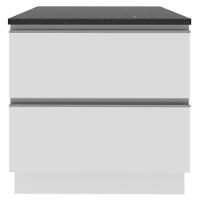 Balcão Acordes Glamy 100% MDF 80cm 2 Gavetas Branco Madesa - 2