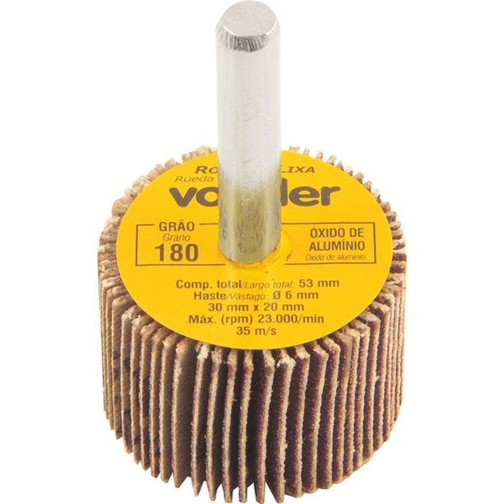 Roda De Lixa 30x20mm Com Haste G180 - Vonder - 1