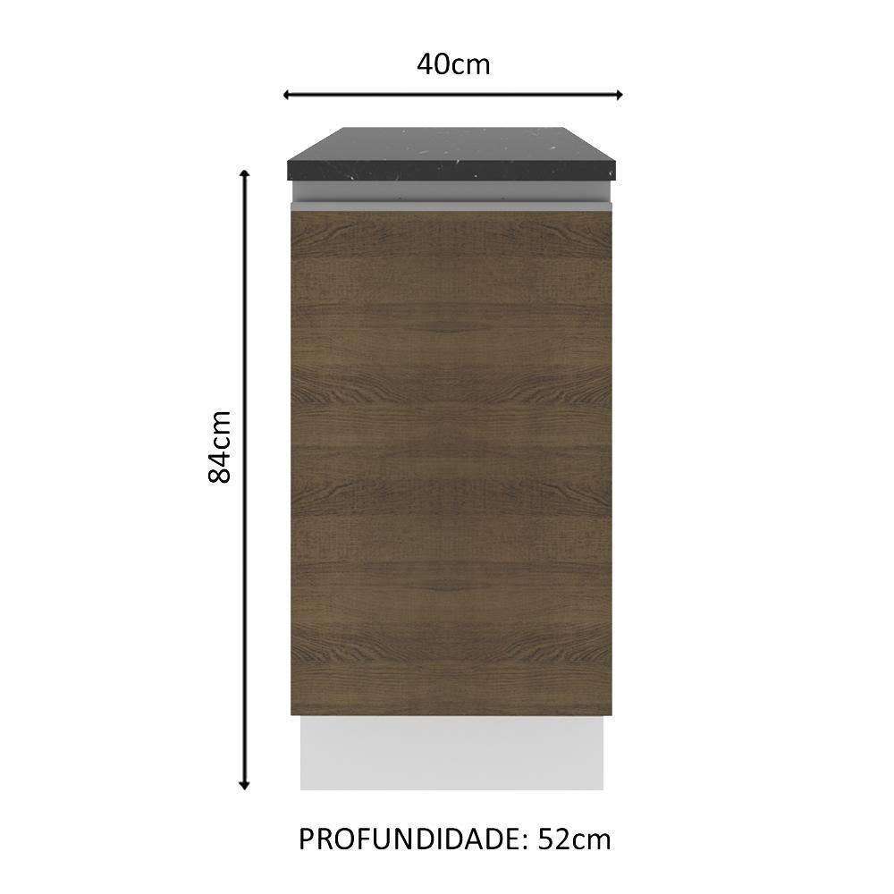 Balcão Acordes Glamy 100% MDF 40cm 1 Porta Rustic Madesa - 4
