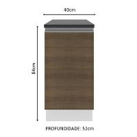 Balcão Acordes Glamy 100% MDF 40cm 1 Porta Rustic Madesa