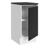 Balcão 100% Mdf 40 Cm 1 Porta Branco/preto - 7