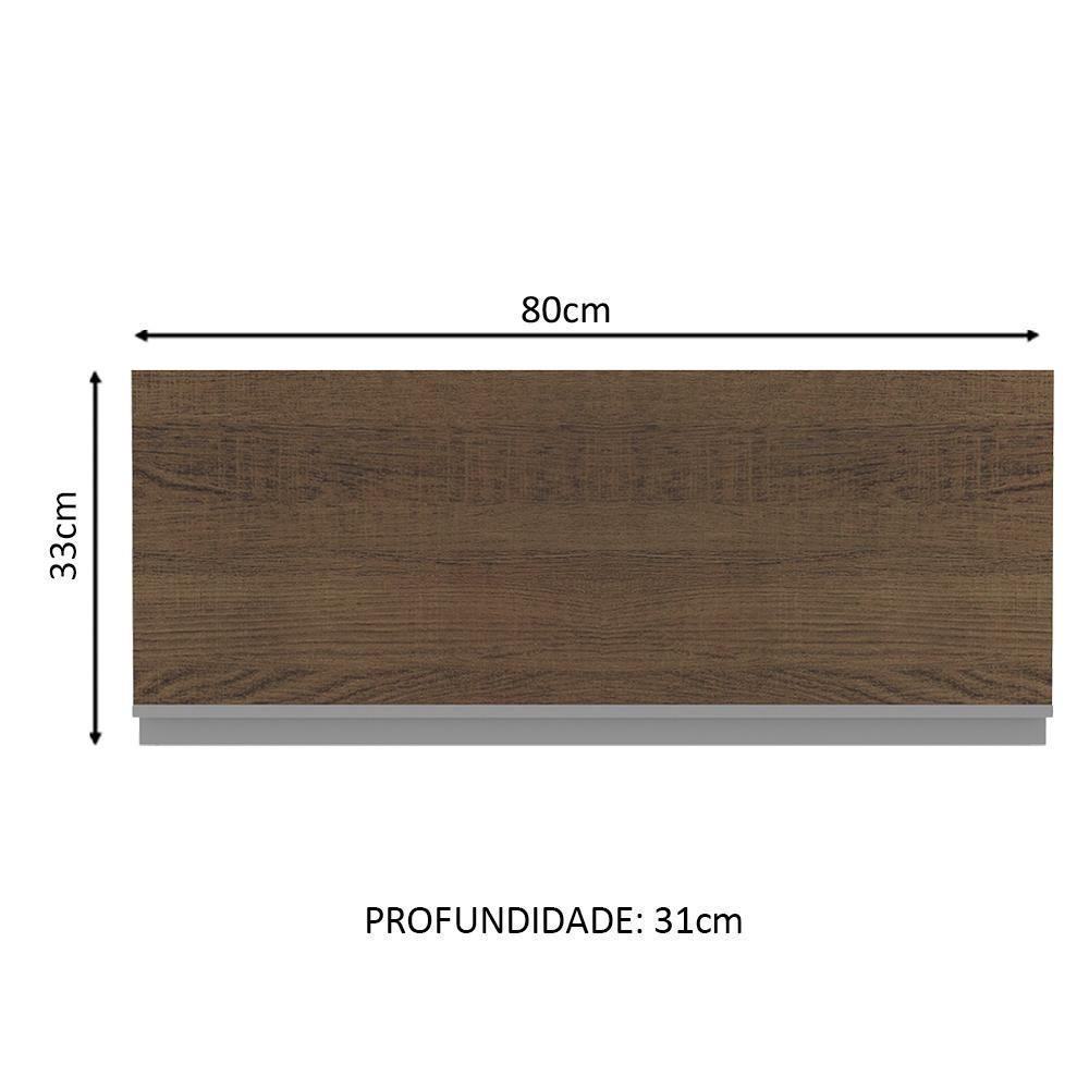 Aéreo Glamy 80cm 1 Porta Suspensa Rustic/Branco Madesa - 7