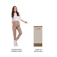 Balcão 35 Cm 1 Porta Rustic/crema Agata Madesa Rustic/crema - 7