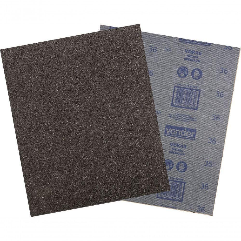 Lixa Folha Ferro G180 225x275mm Vdk-46 Com 50 Peças - Vonder - 1