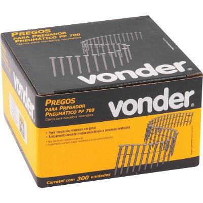 Prego Liso 50 Mm Carretel Com 300 Peças Para O Pregador Pp 700 Vonder