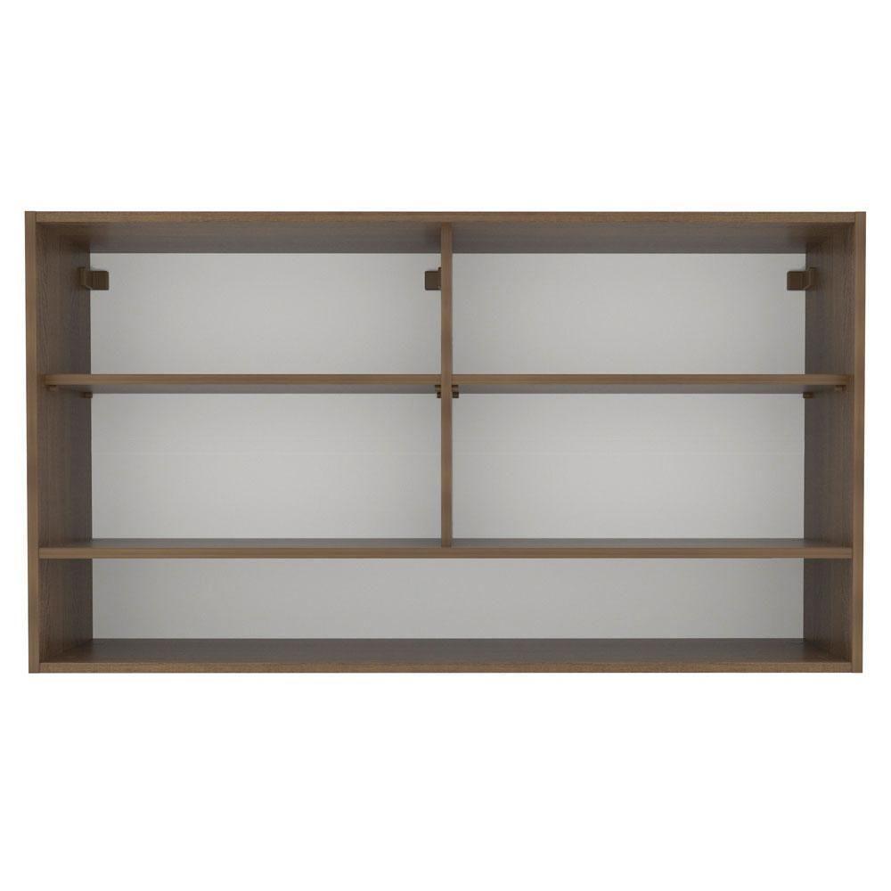 Armário Aéreo Madesa Glamy 2 Portas De Correr De Vidro Reflex E 1 Nicho Rustic - 8