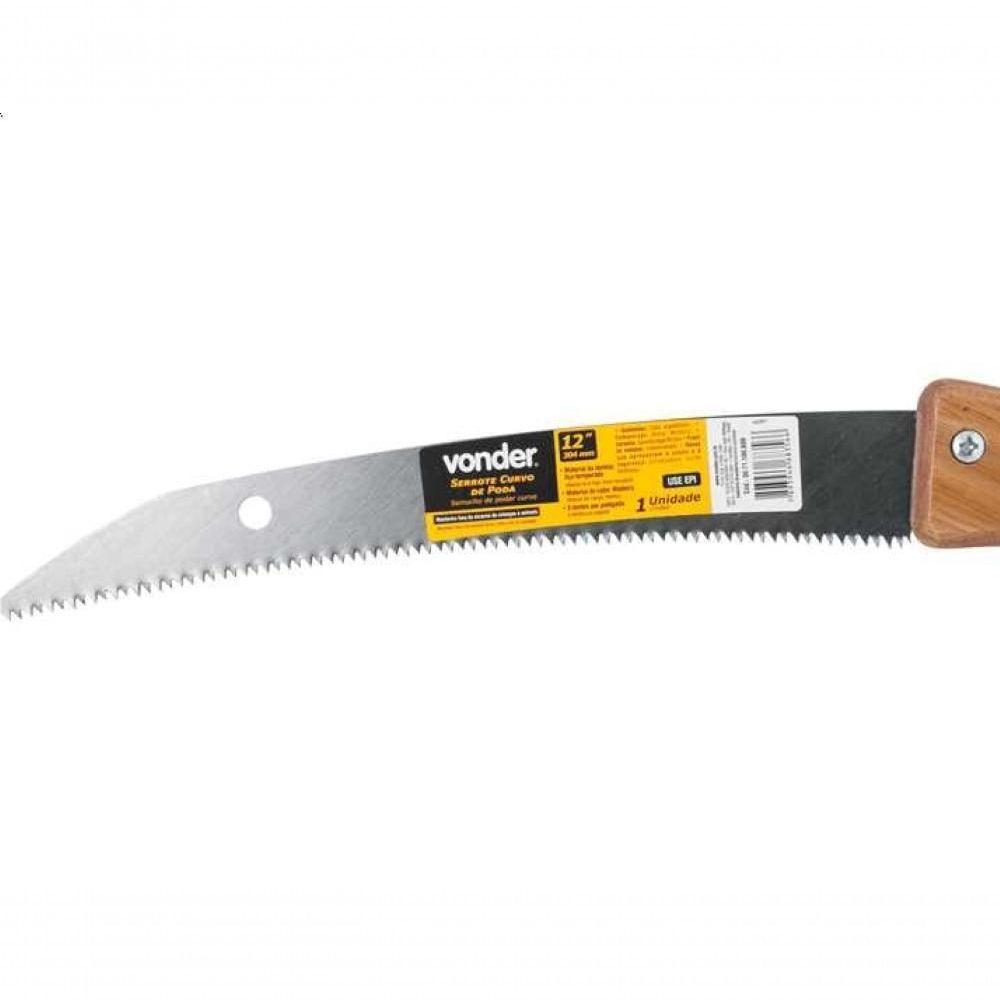 Serrote Curvo De Poda 12'' Cabo De Madeira Vonder - 1