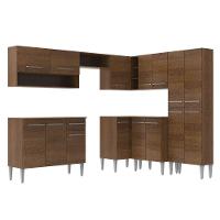 Armário de Cozinha de Canto Emilly Rock com Balcão e Adega - 5