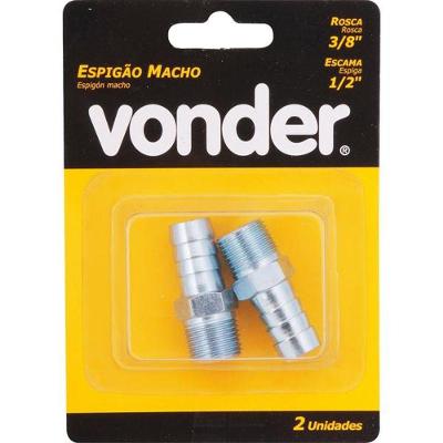 Espigão Fixo Macho Para Mangueira 1-2 Rosca 3-8 Npt Aço Zi