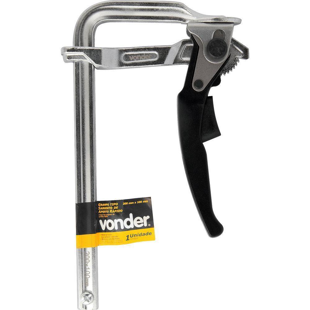 Grampo Tipo Sargento De Aperto Rápido 200mmx100mm - Vonder - 2