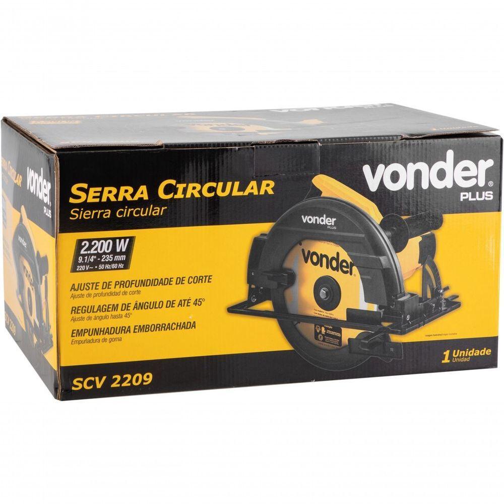 Serra Circular 9.1-4" Scv2209 Vonder Pl 220V - 3