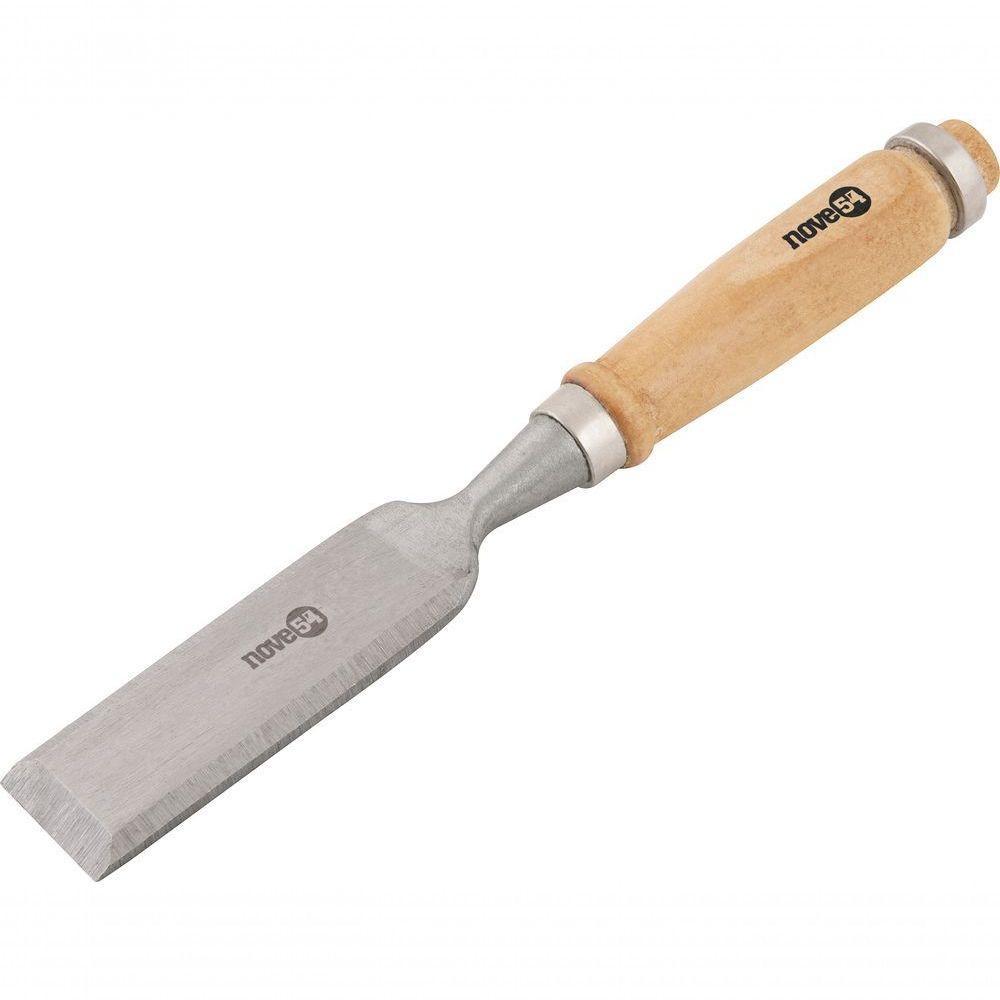Formão Chanfrado 7-8" Aço Carbono Cabo Madeira - Nove54 - 1