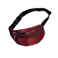 Pochete Celular Bolsa Academia Cintura 2 Compartimentos Vinho - 1