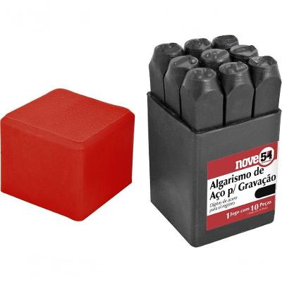 Algarismo De Aço Punção 10mm 0-9 Para Gravação - Nove54