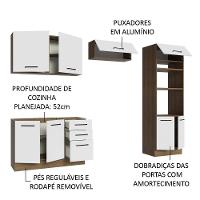 Armário De Cozinha Completa 270cm Rustic/branco Agata Madesa 08 Rustic/branco - 8