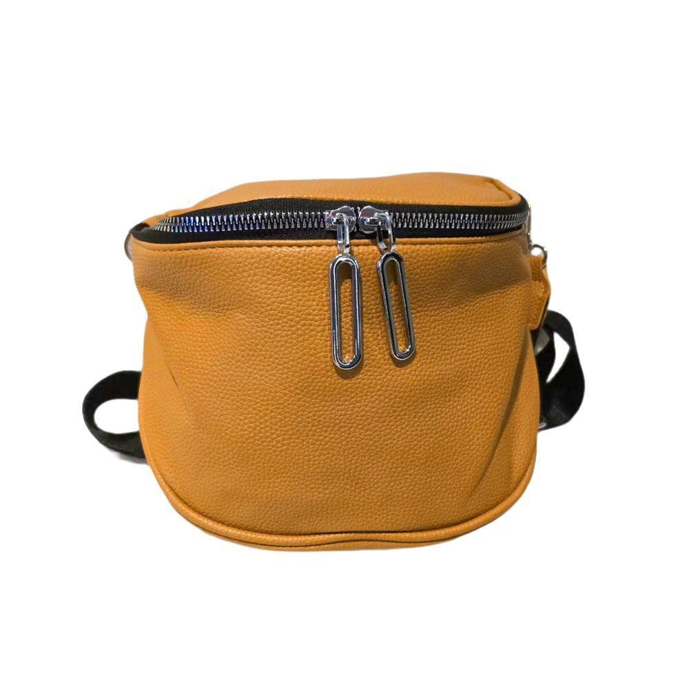 Bolsa Transversal Pochete Alça Ajustável Casual Lisa Amarelo - 1