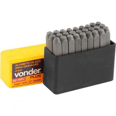 Alfabeto De Aço Punção 6mm A-z Para Gravação - Vonder Plus