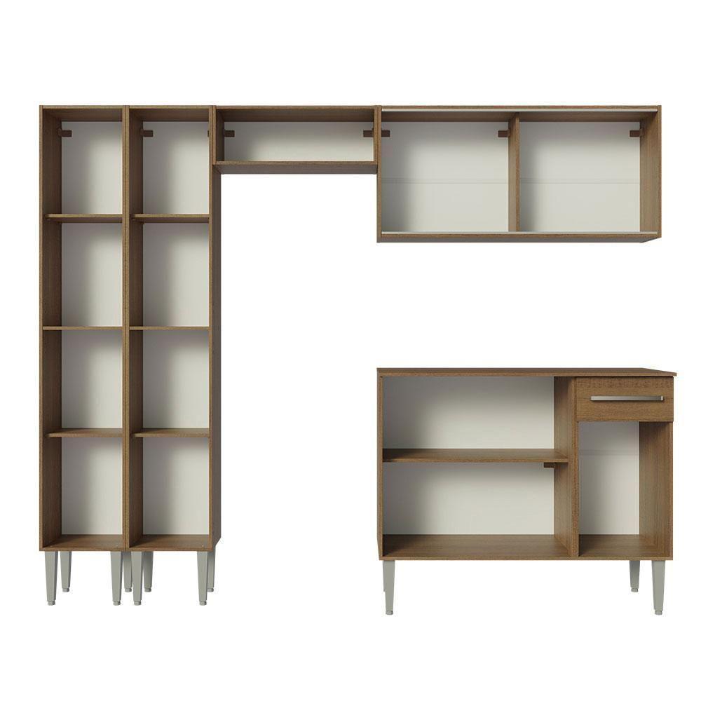 Armário De Cozinha Completa 229Cm Madesa 05 Rustic - 6