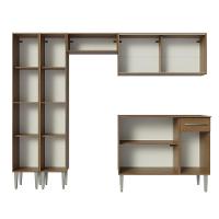Armário De Cozinha Completa 229Cm Madesa 05 Rustic - 6