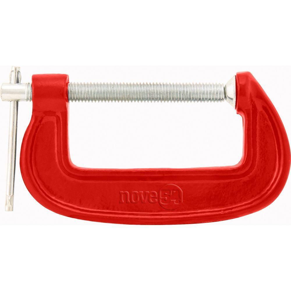 Jogo Grampo Tipo C Com 1",2",3" Ferro Fundido Leve - Nove54 - 4