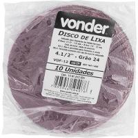 Disco Lixa Fibra 115mm G24 Dvf12 10 Peças - Vonder - 3