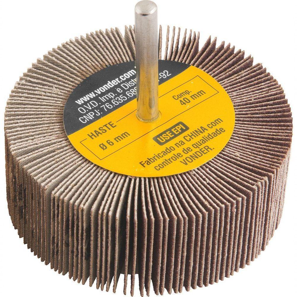 Roda De Lixa 80mmx30mm Com Haste G120 - Vonder - 1