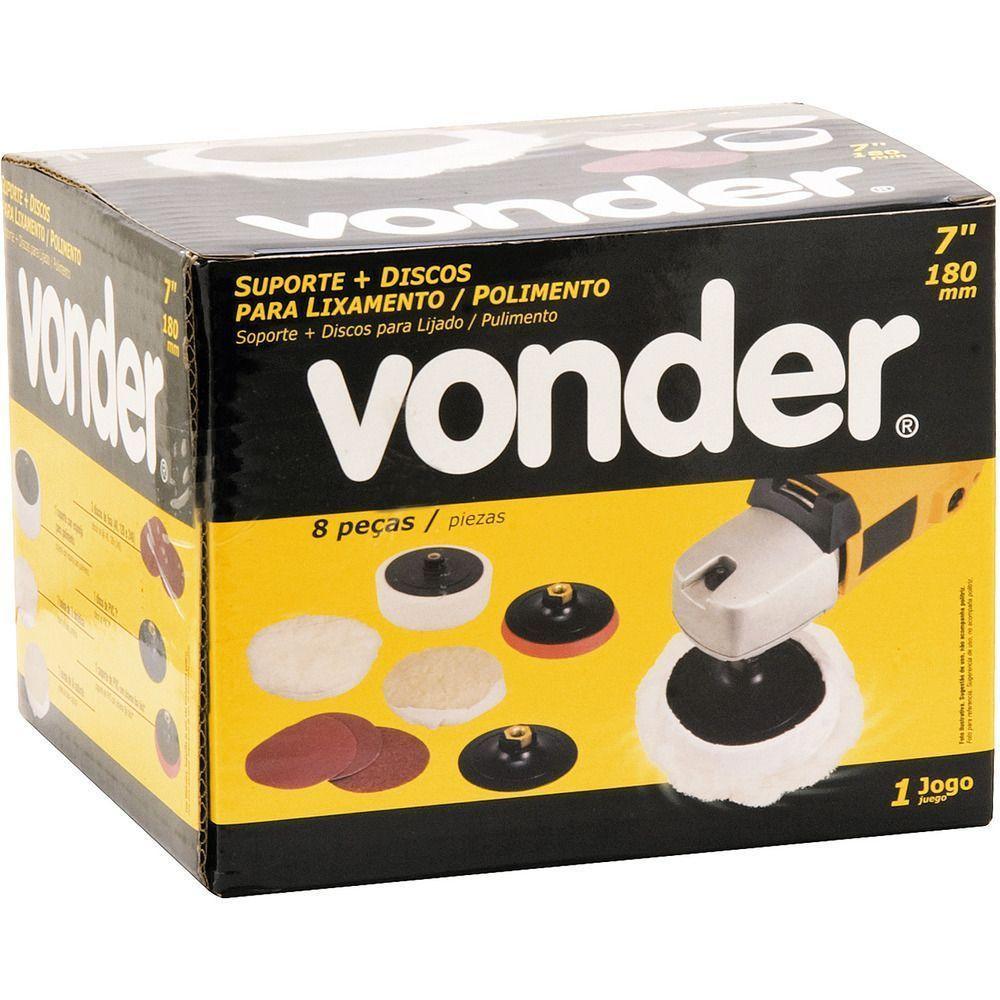 Jogo Lixamento E Polimento 7" Rosca M14 Com8 Peças - Vonder - 2