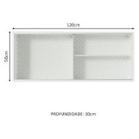 Armário Aéreo Glamy 100% MDF 2 Portas Quadrato BR Madesa - 9