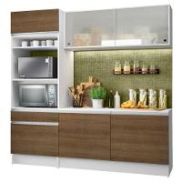 Armário de Cozinha Compacta Topazio com Balcão Branco Rustic - 1