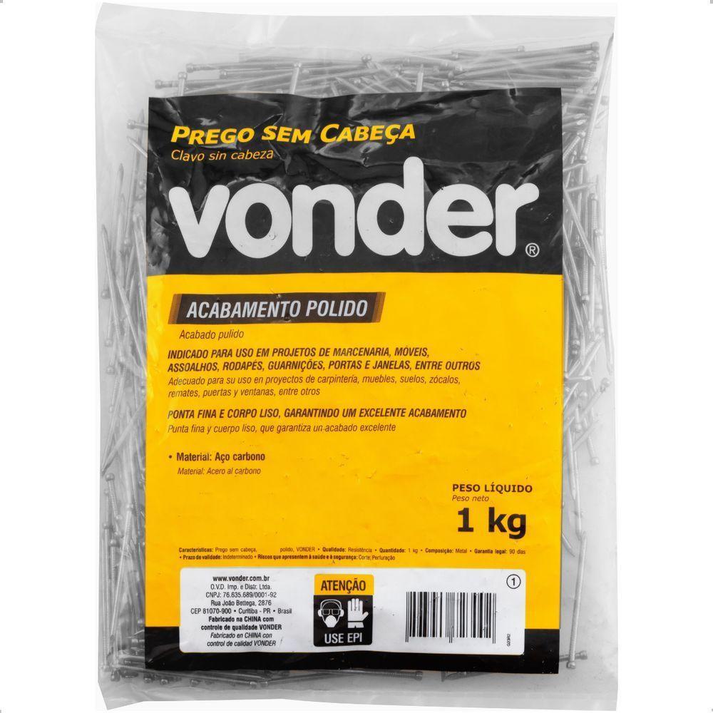 Prego Sem Cabeça 13 X 15 (1.1-4 X 15) Polido 1 Kg Vonder - 4