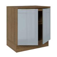 Balcão Madesa 70 Cm 2 Portas - Com Tampo Rustic/Cinza - 7