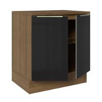 Balcão Madesa 70 Cm 2 Portas - Com Tampo Rustic/Preto - 7