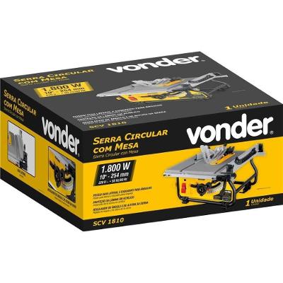 Serra Circular De Mesa 10'' 1800W Scv1810 Vonder 220V