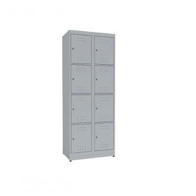 Armário Vestiário Duplo 08 Portas Cinza Presto