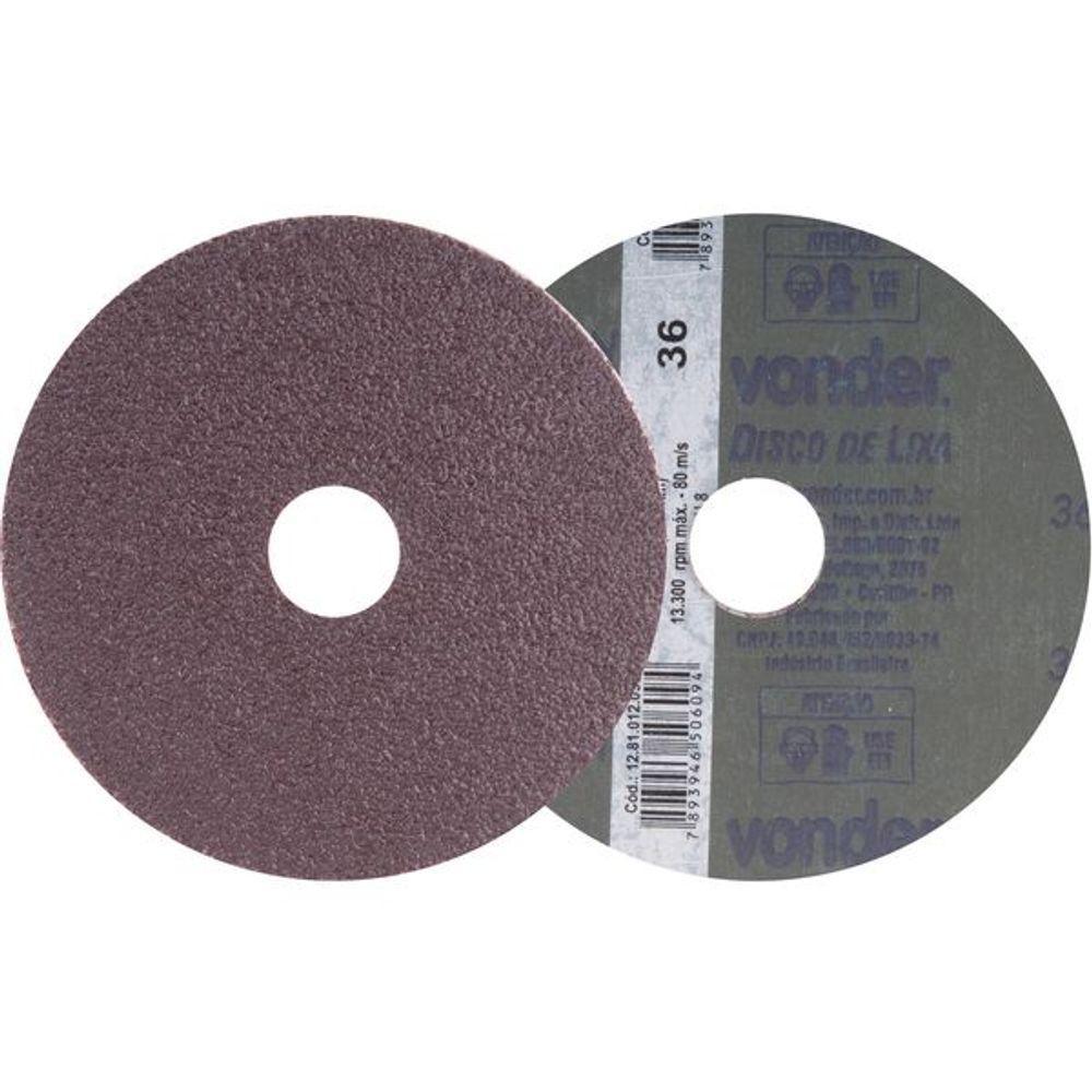 Disco Lixa Fibra 115mm G36 Dvf12 10 Peças - Vonder - 2
